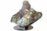 Amethyst Stalactite Formation On Metal Stand - Uruguay #121359-2